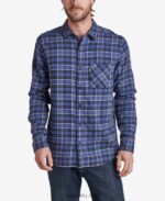 camisa de franela de manga larga kosma azul índigo 0RZL2650 hombres Reef