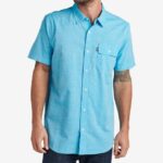 camisa de manga corta winfred azul claro de las estrellas 0RZL2643 hombres Reef