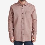 camisa de manga larga de estuardo caoba 0RZL2657 hombres Reef