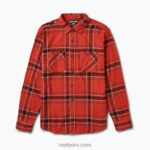 camisa tejida de franela vaughn ocre rojo 0RZL2661 hombres Reef
