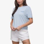 camiseta corta de manga corta con fuente ruta aérea 0RZL2269 mujer Reef - Image 2