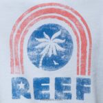 camiseta corta de manga corta con fuente ruta aérea 0RZL2269 mujer Reef - Image 4