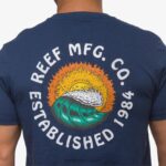 camiseta de manga corta de corte insignia azul 0RZL2556 hombres Reef - Image 6