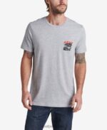 camiseta de manga corta de madera cuero gris 0RZL2587 hombres Reef - Image 2