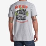 camiseta de manga corta de madera cuero gris 0RZL2587 hombres Reef