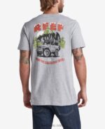camiseta de manga corta de madera cuero gris 0RZL2587 hombres Reef