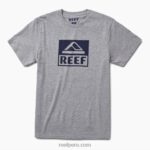 camiseta de manga corta del conductor brezo gris 0RZL2619 hombres Reef