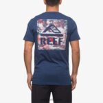 camiseta de manga corta libertad insignia azul 0RZL2568 hombres Reef