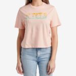 camiseta de manga corta sara tinte de corbata de melocotón 0RZL2285 mujer Reef