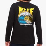 camiseta de manga larga carson recyclo negro 0RZL2589 hombres Reef