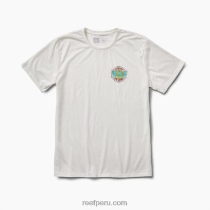 camiseta de surf de arrecife surfari blanco/aguamarina 0RZL2628 hombres