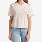 Di por favor camiseta corta de manga corta tinte de corbata de melocotón 0RZL2273 mujer Reef