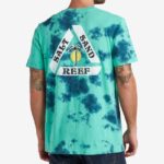 playera de manga corta con teñido anudado schmoe bloque azul icew 0RZL2627 hombres Reef