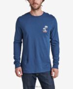 playera de manga larga con diseño aleatorio insignias azules 0RZL2612 hombres Reef - Image 2