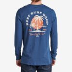 playera de manga larga con diseño aleatorio insignias azules 0RZL2612 hombres Reef