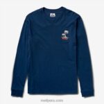 playera de manga larga con diseño aleatorio insignias azules 0RZL2612 hombres Reef - Image 3