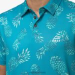 polo de manga corta con volante azulejo azul 0RZL2652 hombres Reef - Image 2
