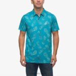 polo de manga corta con volante azulejo azul 0RZL2652 hombres Reef