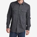 rask manga larga franela caviar 0RZL2666 hombres Reef