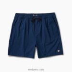 shorts de paseo con cintura elástica de 17" insignias azules 0RZL2669 hombres Reef - Image 3