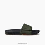 tobogán de abanico oliva oscuro 0RZL2355 hombres Reef - Image 4